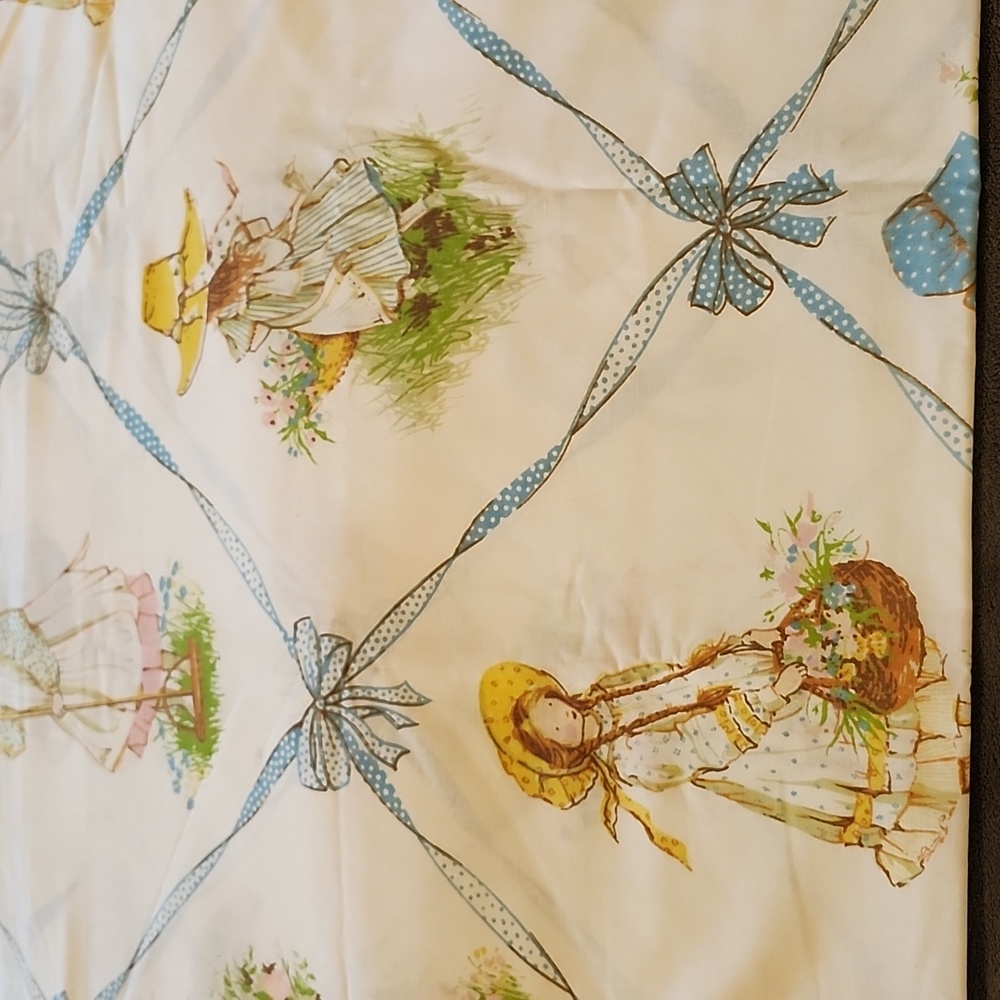 Vintage Holly Hobbie 1976 twin flat sheet